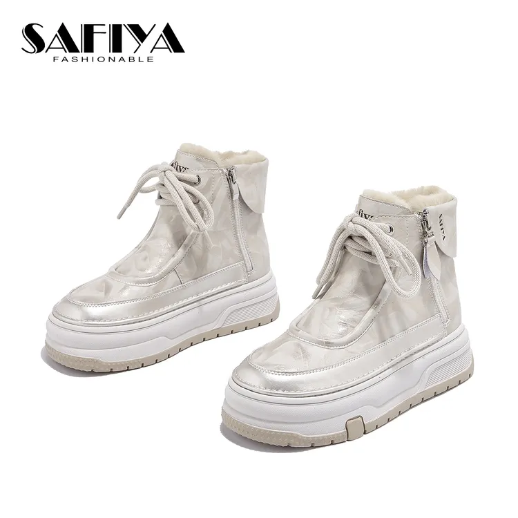 索菲娅Safiya2025冬季新款时尚舒适百搭加绒保暖雪地靴SFD4118B64