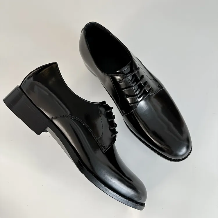工厂直销琴底真皮男鞋系带德比休闲商务百搭男士黑色时尚英伦韩版