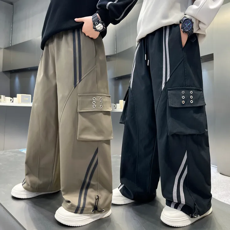 男童裤子春秋款2025新款儿童秋装工装裤中大童秋季休闲长裤帅气潮