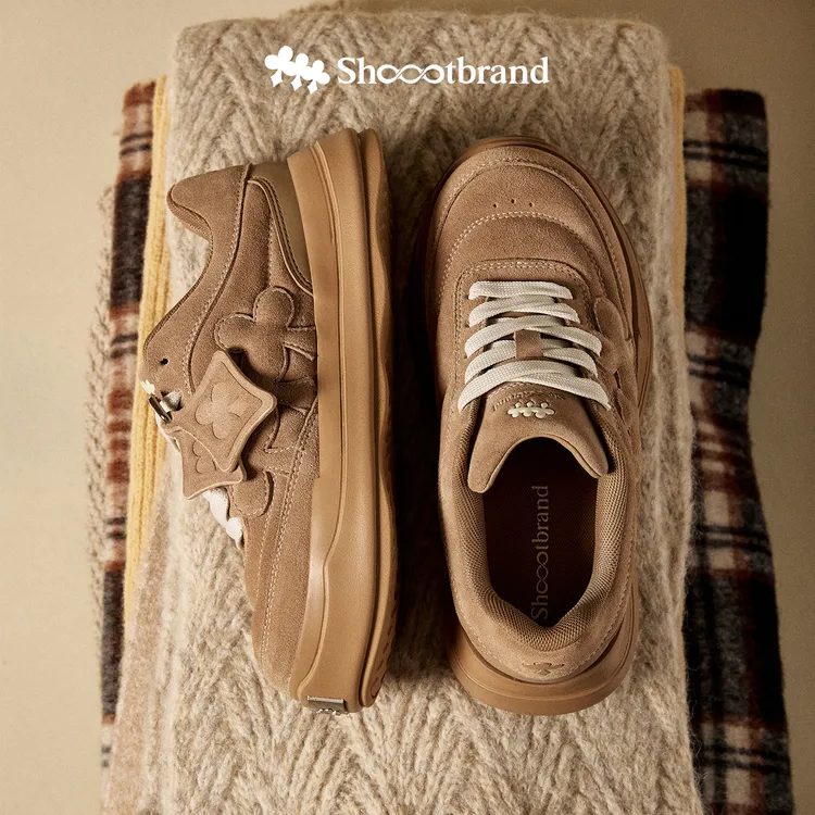 裂变系列卡其板鞋厚底增高真皮牛皮防滑休闲百搭秋冬SHOOTBRAND