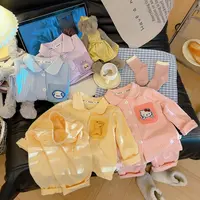 2025新款儿童家居服男女款翻领百搭睡衣 吸汗透气保暖套装