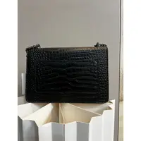 时尚潮流真皮新款女包鳄鱼纹日落 035 黑色
