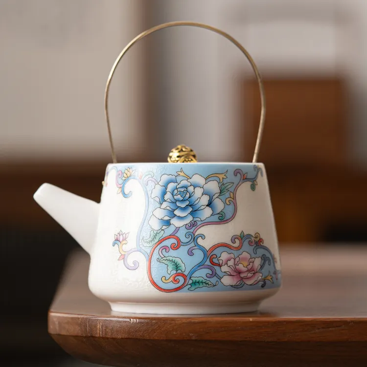 国潮主人杯陶瓷茶壶国潮功夫茶具提梁壶茶杯家用泡茶壶单茶具配件