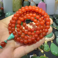 未镶嵌项链南红玛瑙真南红纯南红108卡6.5