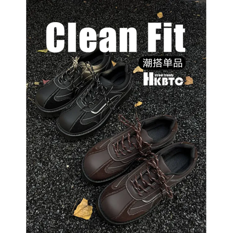 HKBTCstreet trendy2026新款46大码增高德比鞋大头皮鞋英伦米奇鞋