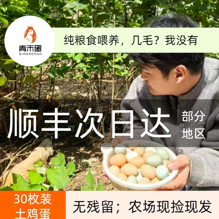 林下纯粮食散养土鸡蛋30枚~50枚