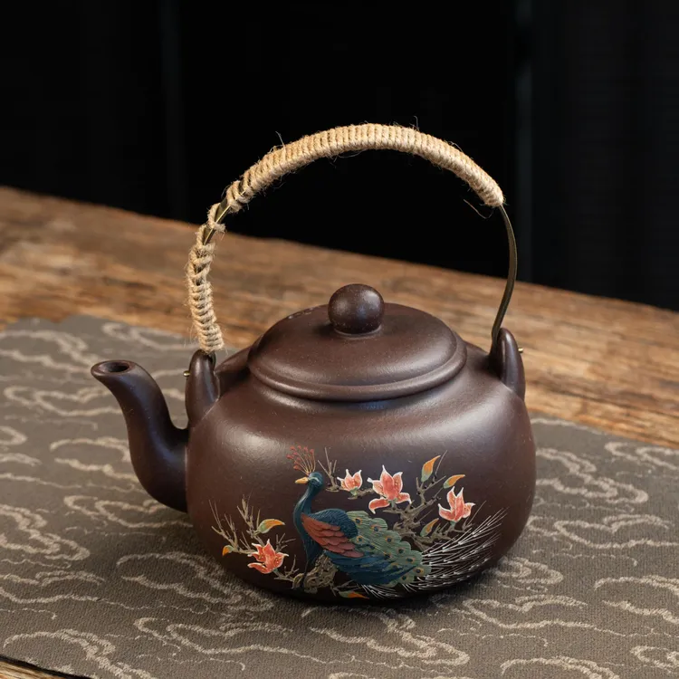 暖心阁【美人雀】原矿无添加|1000cc明火电陶炉烧水壶高端茶具