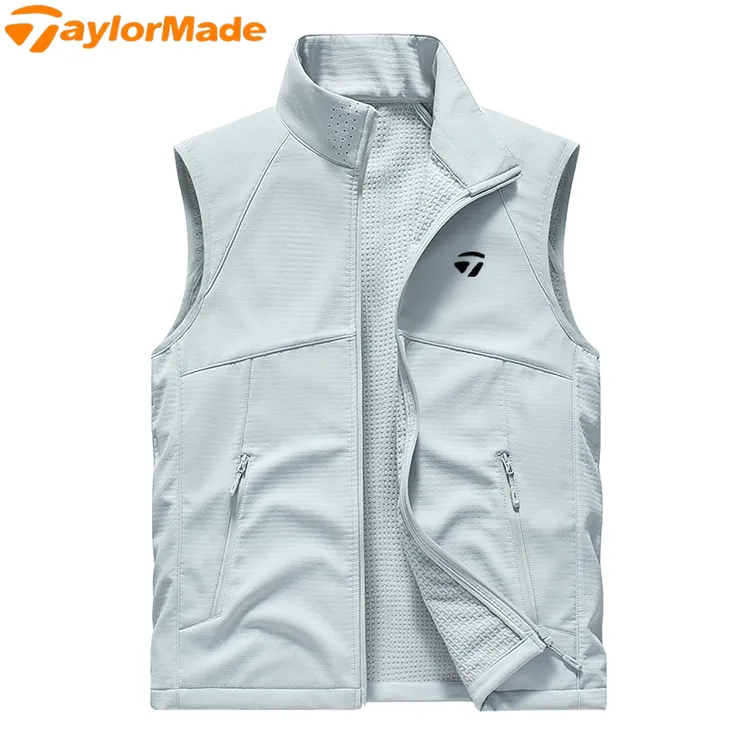 泰勒梅秋冬季男士高尔夫运动户外马甲休闲运动立领防风外套男无袖