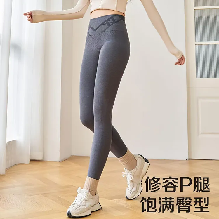 【羊绒棉美腿裤】高腰保暖秋裤秋冬新款高弹收腹提臀女打底裤815