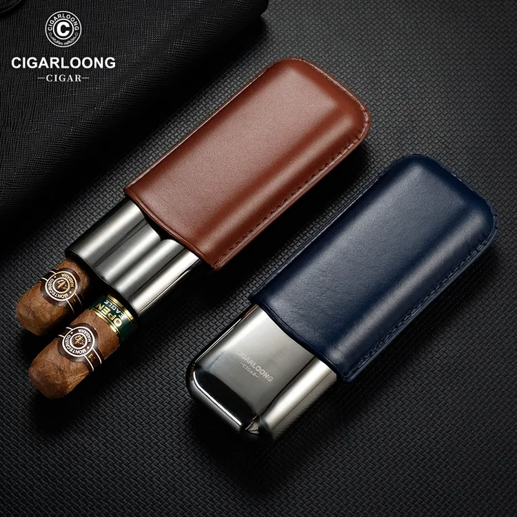 茄龙古巴真皮雪茄套便携式雪茄保湿盒烟盒爆款2024新款CLH-21CAE1