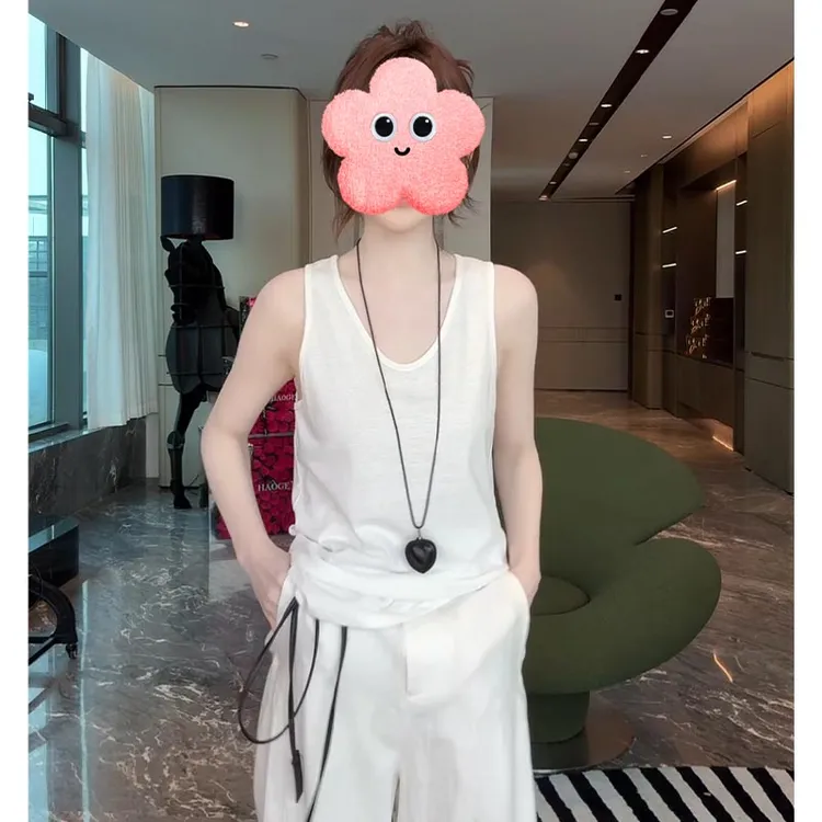 韩版纯色背心无袖T恤女2025年夏季新款气质百搭小众设计感上衣潮