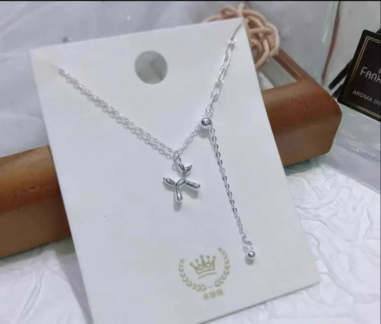 坠链均足银 【足银气球狗抽拉套链】时尚百搭可爱甜美精致坠链