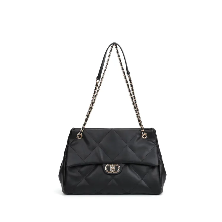 BGVGO秋冬上新小香风百搭时尚气质复古单肩包菱格刺绣斜挎包118