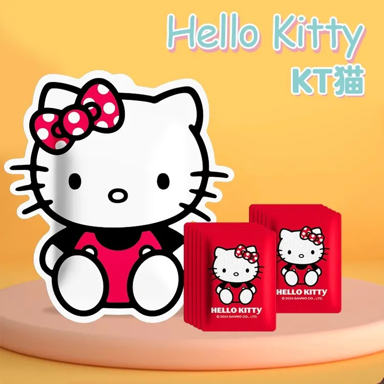 三丽鸥 Hello Kitty/凯蒂猫红色坐姿可爱卡通自发热暖宝宝