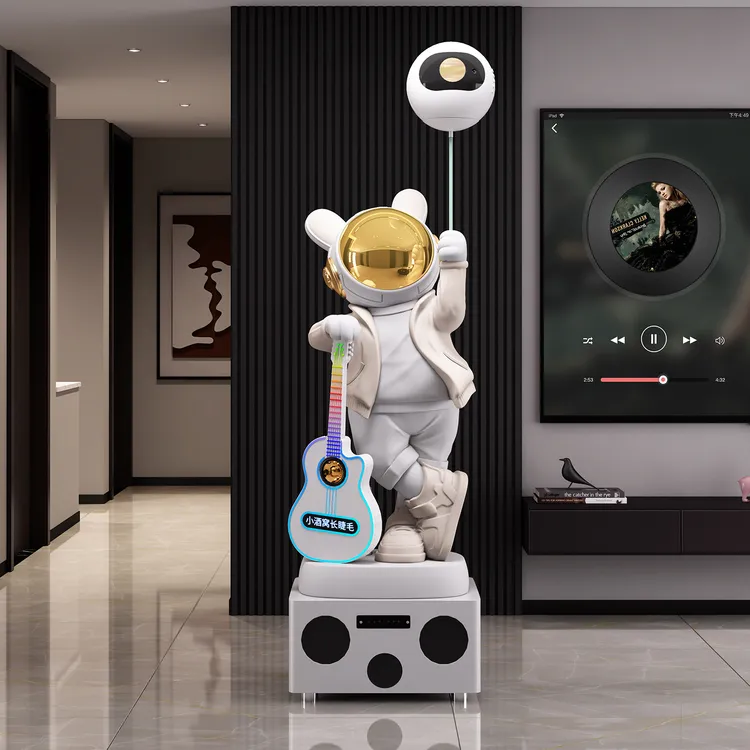 太空人宇航员落地摆件客厅装饰品双重K歌音响电视柜高级乔迁礼物