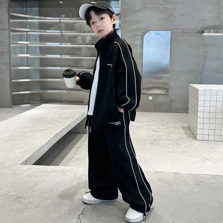 儿童装男童秋装外套套装2025新款中大童春秋款男孩运动服秋季潮