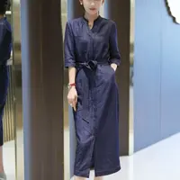 【原牛】掐腰腰带款 显瘦时尚连衣裙 MG8165