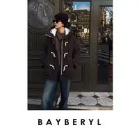 CC12-BAYBERYL老贝戴克牛角*学院风休闲厚冬连帽羽绒服YRF5J1802