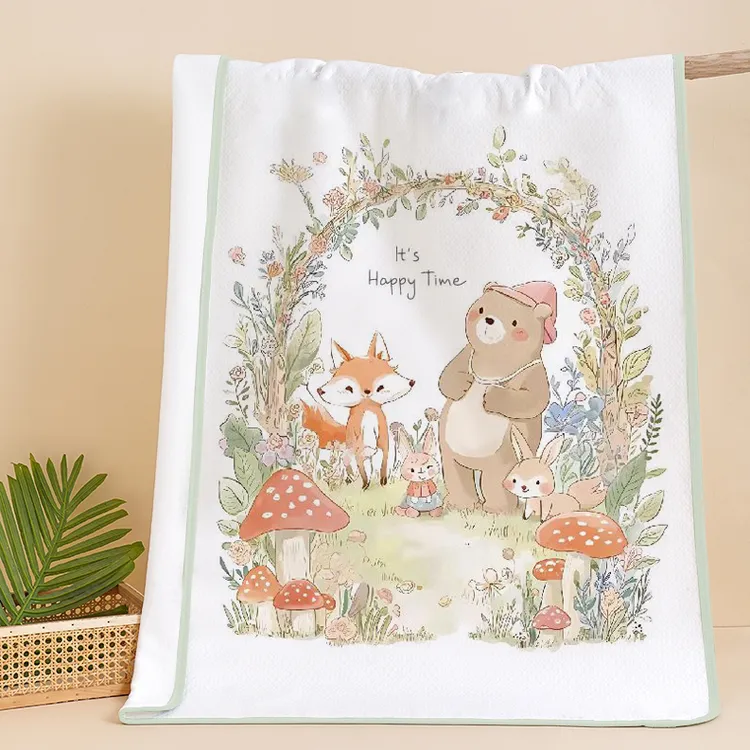 【贝瑞拉隔尿垫80*100】新花色独版婴童宝宝可水洗两面全棉隔尿垫