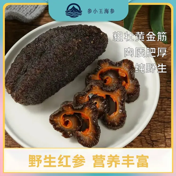 野生红参现场捕捞到手3斤海参2斤海参花共5斤