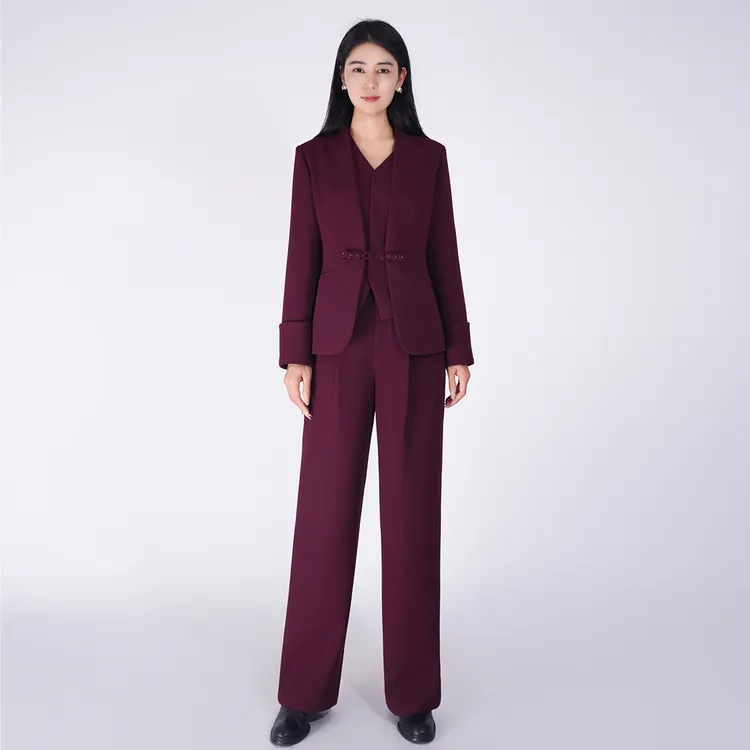 浒城古娘中式西服职业鸢语套装HCSS050668+HCSS050669+HCSS050670