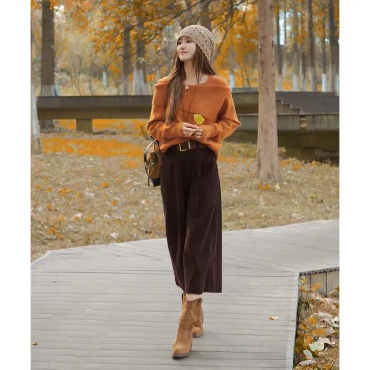 【焦糖栗子】重工设计款百搭显瘦金丝线法式设计感小众毛衣MY1647