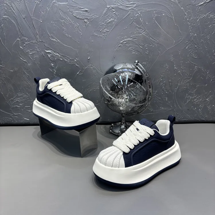 秋季时尚男鞋3011增高软底低帮圆头时尚休闲鞋极简风潮流老爹鞋男