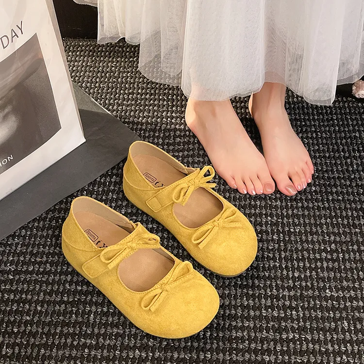 全包后跟勃肯鞋女百搭休闲软底韩版内增高厚底蝴蝶鞋玛丽珍单