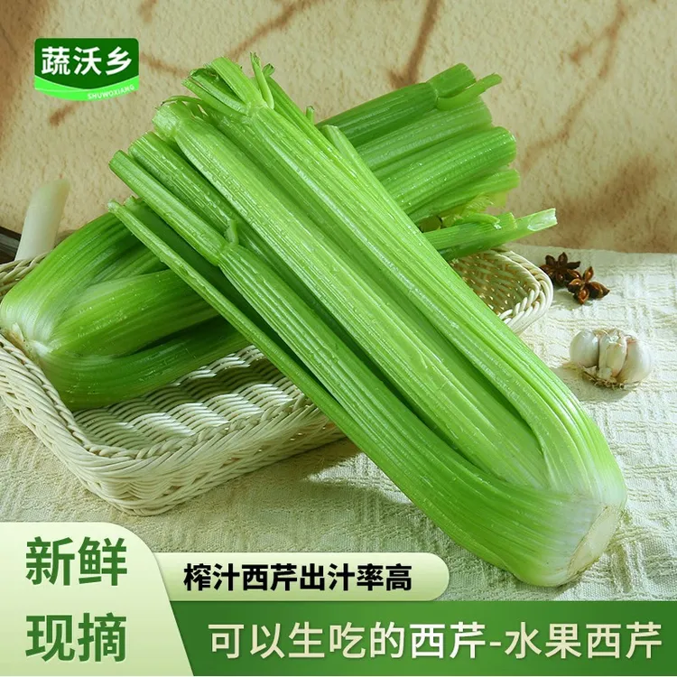 【新鲜现摘】榨汁西芹寿光新鲜蔬菜榨汁专用水果西芹无叶山芹晚餐
