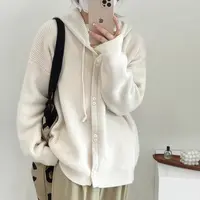 美美推荐172针织连帽秋季软糯宽松毛针织开衫（衣长66左右）