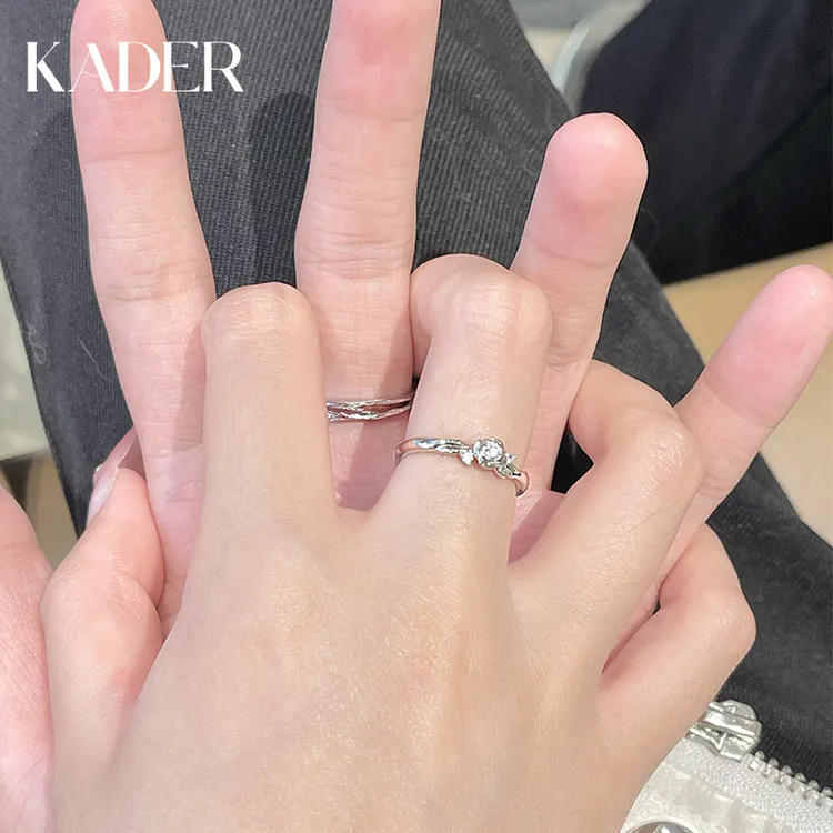 KADER/卡蒂罗 925银戒指 玫瑰物语情侣对戒小众轻奢礼物送女友