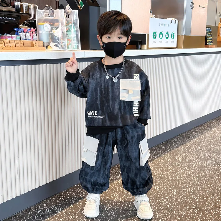 儿童套装男童秋装卫衣套装2025新款男孩春秋季帅气宝宝时髦衣服潮
