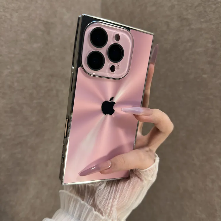 极光镭射电镀全包镜头膜适用苹果16promax手机壳iPhone15个性14女