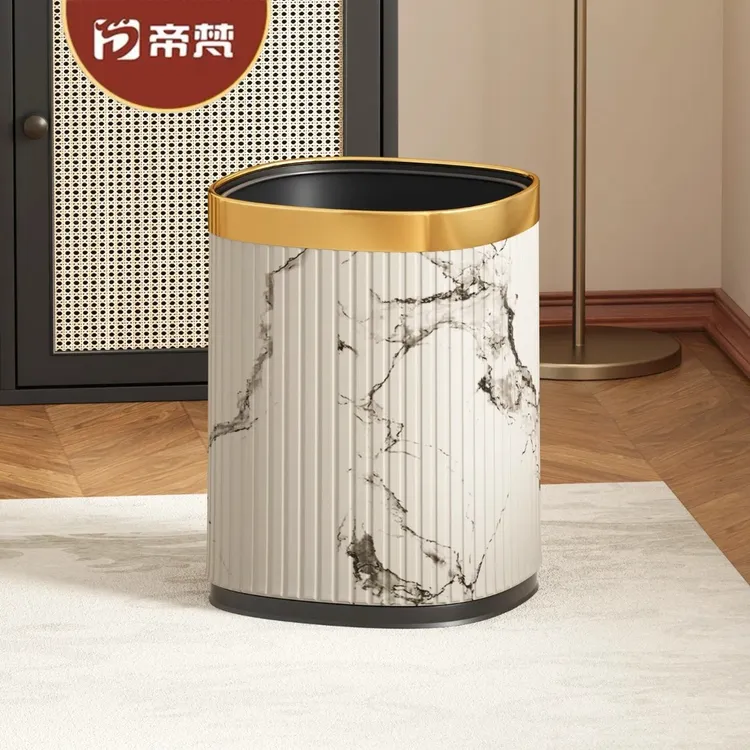 新中式客厅垃圾桶家用2025新款网红厨房卫生间卧室厕所大号双层