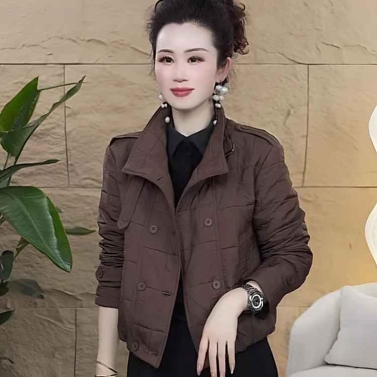 【歌莱图】2025年冬季款风衣棉服设计感百搭时尚休闲外套#6786