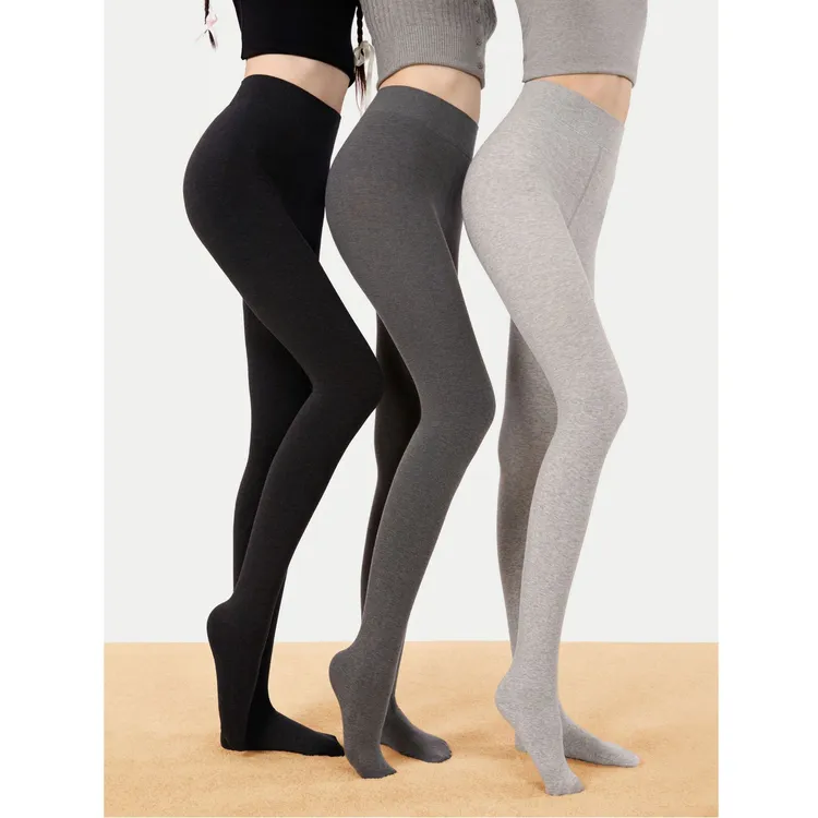 抵达一楼新升级 腰口蝴蝶结微压显瘦灰色连裤袜秋冬加绒打底袜女