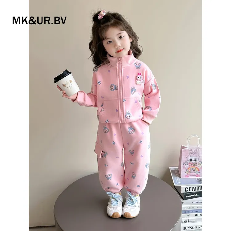 MK&UR.BV女童秋装2025年款衣服儿童秋季套装女宝宝洋气时髦两件套