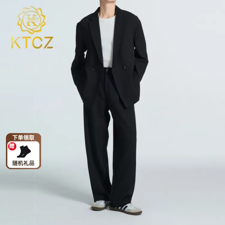 KTCZ韩版通勤西服套装男春秋季新款宽松休闲商务订婚西装外套潮