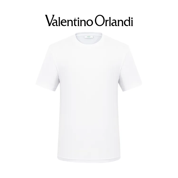 2025男士夏季时尚百搭圆领运动凉感短袖T恤白色男款上衣1VT235149