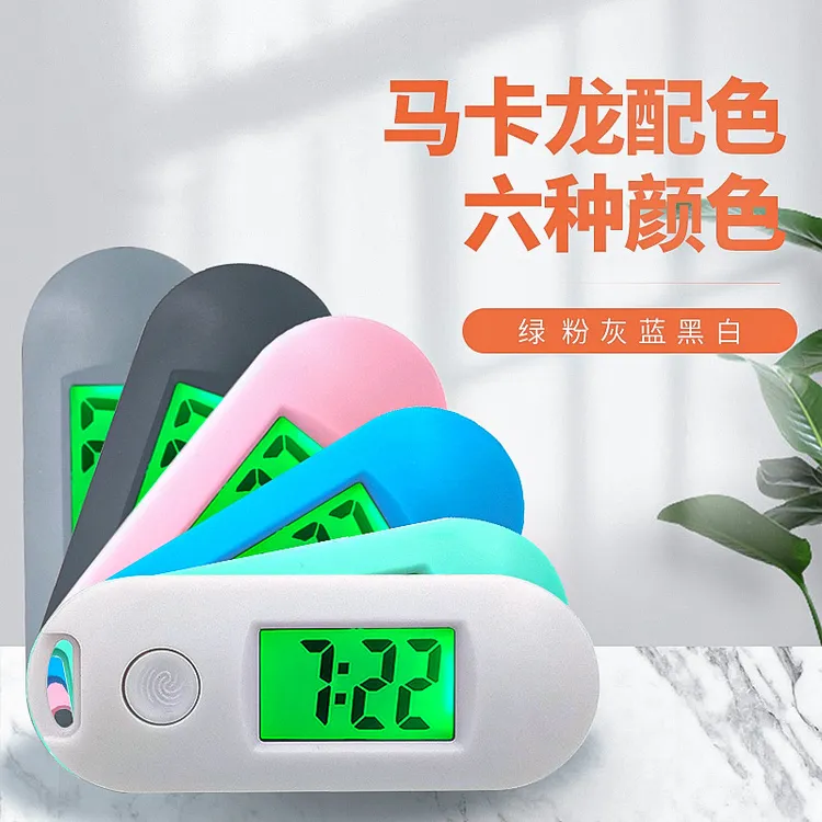 可夜光小挂表学生便携式迷你电子小时钟桌面工作考试时间表静音钟