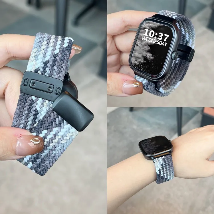 适配红米watch6表带watch5/4编织磁吸扣小米手环9Pro手表8Pro腕带