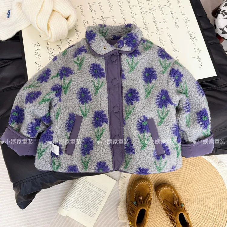 【小姨家】 韩系女童加厚冬装棉服2025新款儿童双面穿棉袄外套