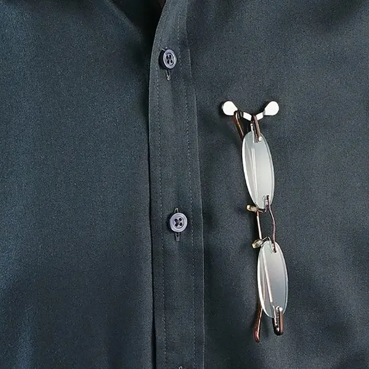 磁铁眼镜架衣服胸前磁性墨镜夹工号牌耳机线夹随身便携创意收纳架