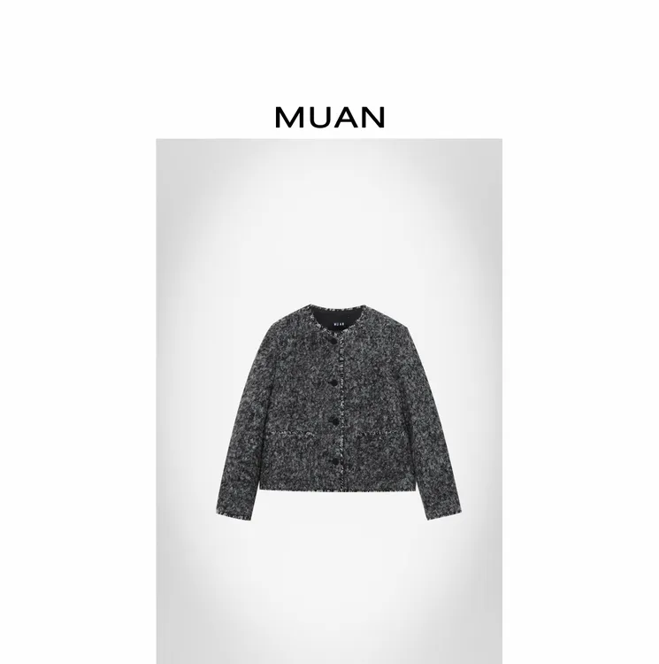 木岸MUAN：《呼啸山庄羽绒服》定制90白鸭羽绒服小香外套D-YJ-25056