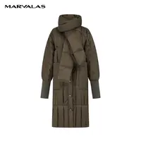 【丽公主】曼德诗长款羽绒服撞色蓬松保暖外套M427307196