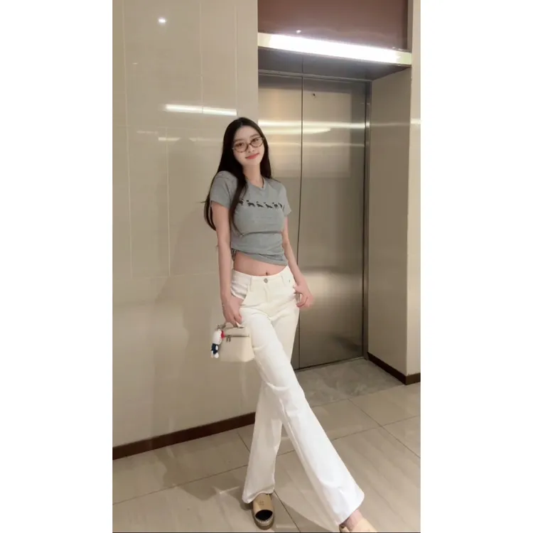 【尹姿同款】韩版清新小狗图套装体恤裤子