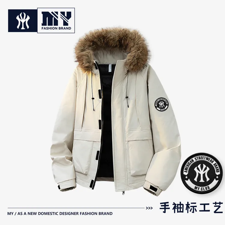 【MY正品】连帽加厚棉衣男士冬季2025新款休闲户外运动防风保暖外套