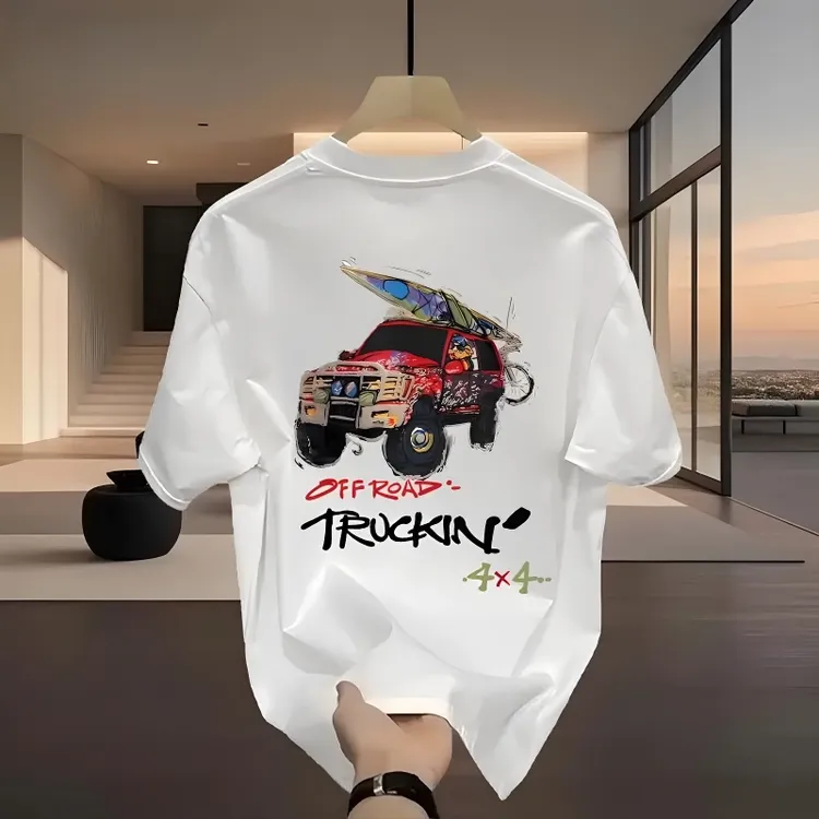 重磅棉短袖男士潮流休闲新款夏季百搭韩版简约美式上衣圆领T恤ins