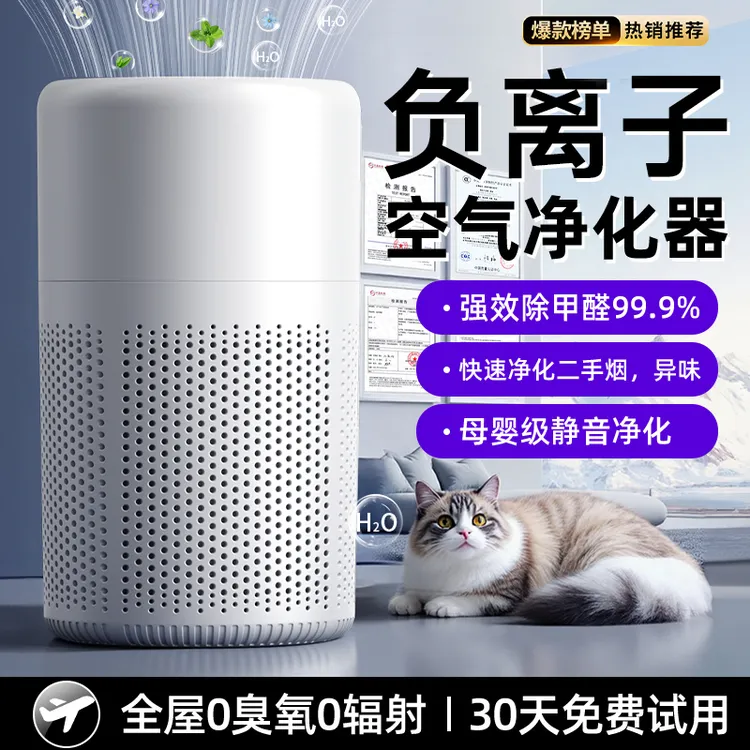 2025新款空气净化器家用孕妇卧室室内除烟负离子吸毛净化机除甲醛