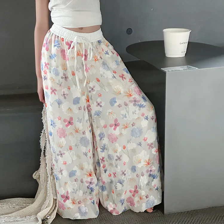 【高品质棉里布】甜美女童裤子夏款碎花花苞裙裤休闲薄款中大童长裤